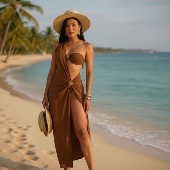 Conjunto Triquini 3 Peças Trikini Cortininha Biquini Fita Regulavel Feminino Saia Tule Verão 2026